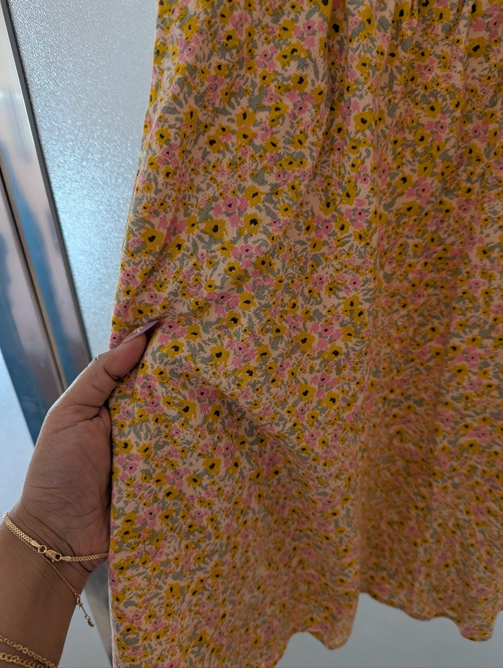 Universal Thread Smocked Woven Puff Sleeve Dress - Picture 2 of 5